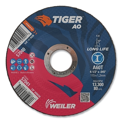 4-1/2 X 045 TIGER TY27C-O WHL A60T 7/8